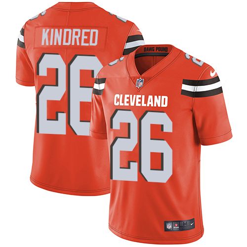 Nike Browns #26 Derrick Kindred Orange Alternate Men's Stitched NFL Vapor Untouchable Limited Jersey